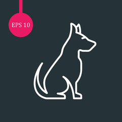 Dog icon vector