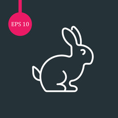 Rabbit icon vector