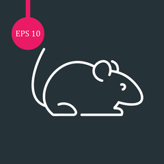 Mouse animal icon vector