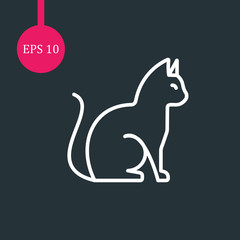 Cat icon vector