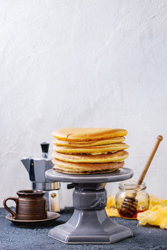 Ombre turmeric pancakes