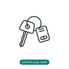 Car key icon vector