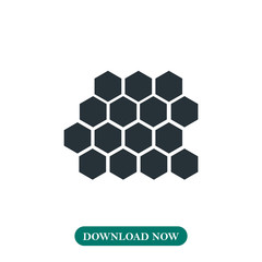 Honey combs icon vector