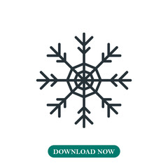 Snow flake icon vector