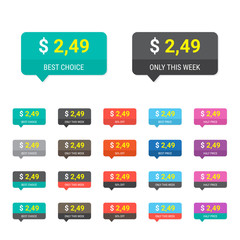 Set of price tags. Flat style