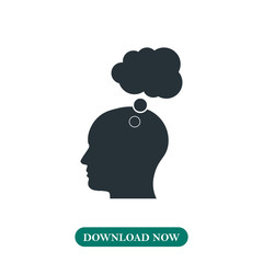 Thinking man icon vector