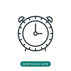 Alarm clock icon vector