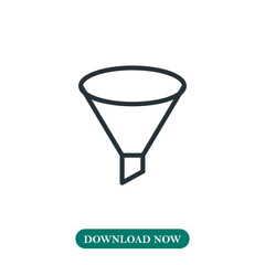 Funnel icon vector