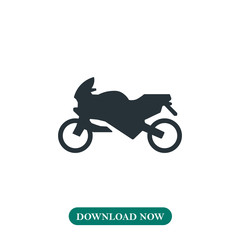 Motorcycle icon vector