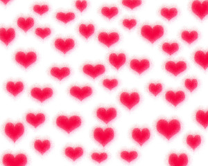 Red Hearts background with copy space for Valentine's or Mother's day