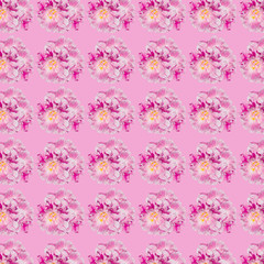 Obraz na płótnie Canvas pattern pale pink peonies