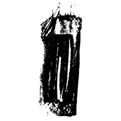 Grunge texture. Black brush on white. Vector template. Urban Background. Dust Overlay Distress Grain. Hand drawn illustration. Abstract shape for your design or scrapbook. 