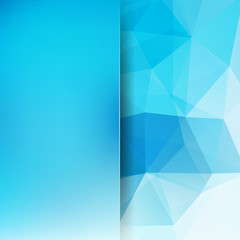Obraz premium Abstract background consisting of blue, white triangles. Geometric design for business presentations or web template banner flyer. Vector illustration