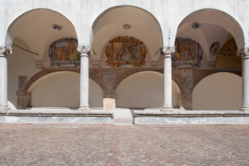 Amelia Umbria Italy San Francesco Cloister and Fresco