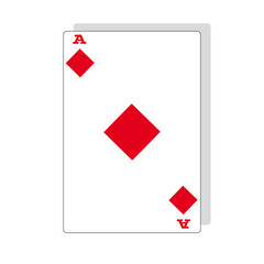 Ace on white background