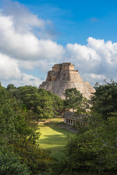 Pyramid of the Magician in Uxmal, Yucatan, Mexico