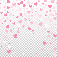 Vector Illustration of a Colorful Background with Heart Confetti