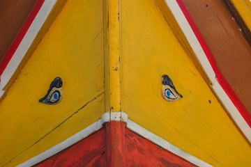 Luzzu Traditional Boat Detail in Malta