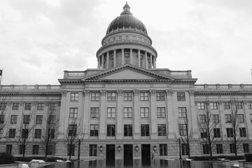 Fototapeta na wymiar Utah State Capitol (Noir)