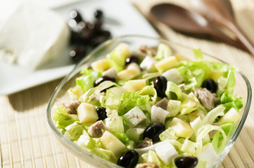 apple black olive salad