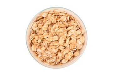 Oats seeds isolated on white