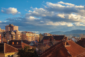 Fototapeta na wymiar Balkan City Sunset
