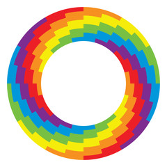 Fototapeta premium vector background of round wheel circle with rainbow colors