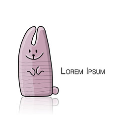 Funny rabbit character for your design