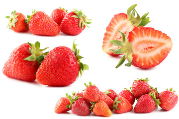 Obraz na płótnie Canvas Strawberries isolated on a white background