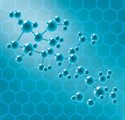 vector abstract molecule  background