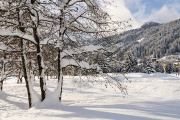 Davos during winter, Switzerland, EU