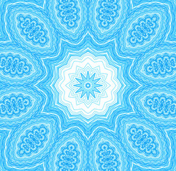 Abstract blue concentric pattern