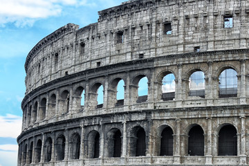 Fototapeta na wymiar Detail of Colosseum in Rome, Italy, 2.june 2011.
