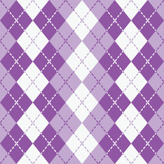 Dashed Argyle in Purple and White repeats seamlessly.