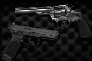 Two Pistols Handguns for Self Defense or Military