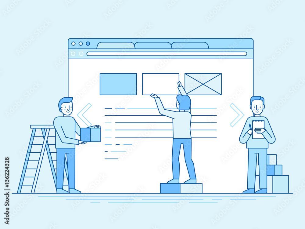 Poster Web design and user interface development concept