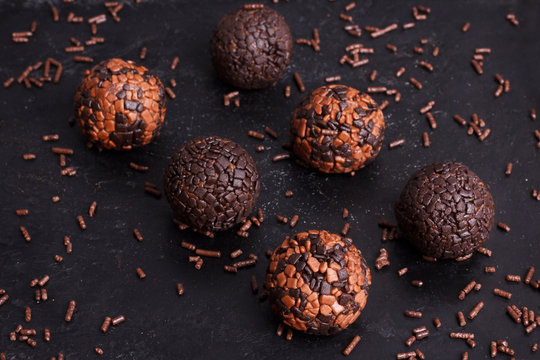 Brazilian chocolate truffle bonbon brigadeiro