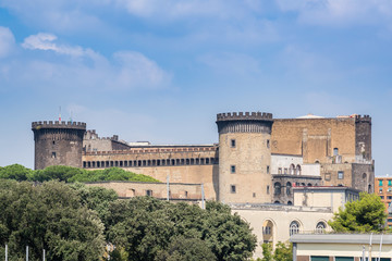 Fototapeta na wymiar View of Castel dell'Ovo in Naples