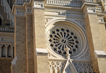 The important historic cathedral in the center of the provincial capital of Vojvodina, Novi Sad, Serbia