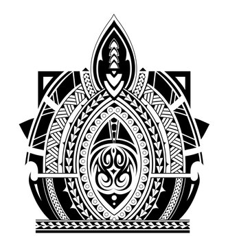 Maori style tattoo sleeve