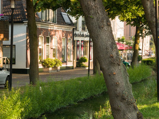 Street in the City of Nijkerk, Gelderland, Holland, NLD