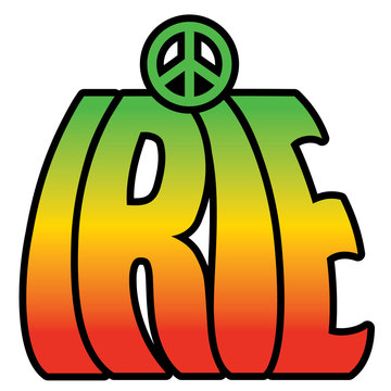 Ire Peace text design.