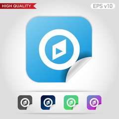 Compass icon. Button with compass icon. Modern UI vector.