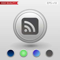 Wi fi icon. Button with wi-fi icon. Modern UI vector.