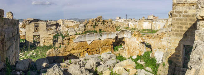 Montevago after earthquake 1968, Sicily, Italy