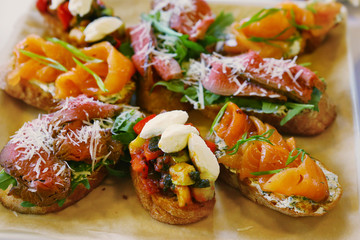 butty sandwich assortment close up photo