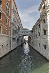 Fototapeta na wymiar Bridge of Sighs at Doge's Palace, in Venice, Italy