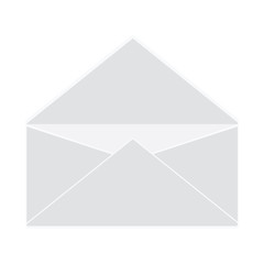 Empty envelope opened. Correspondence opened and email icon for mobile app. Vector illustration