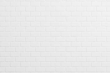 Fototapeta na wymiar White painted brick wall background