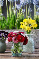 Floral arrangement with spring flowers